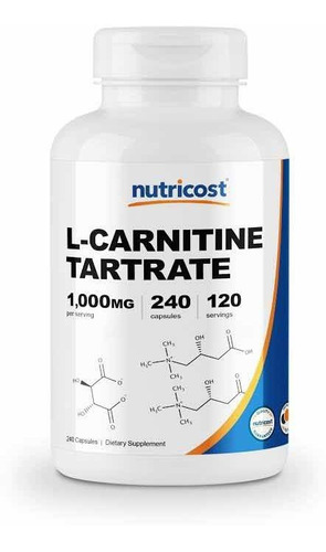 L Carnitine Carnitina 1000mg 240caps Americano