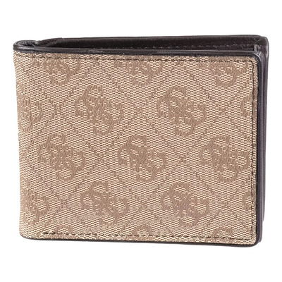 Billetera Guess 31gu240003 020 Color Marrón Claro De Cuero - 89mm X 11cm X 18mm