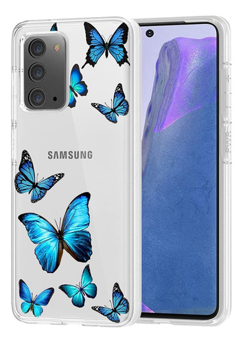 Funda Para Samsung Galaxy Note 20 - Transparente/mariposas