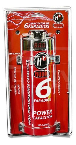 Capacitor 6 Faradios Hf Audio Indicador Voltaje Caraudio 1pz