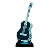 Lampara Led 3d Guitarra De 7 Colores