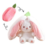 Peluche Reversible De Pascua Con Diseño De Conejito De Fresa