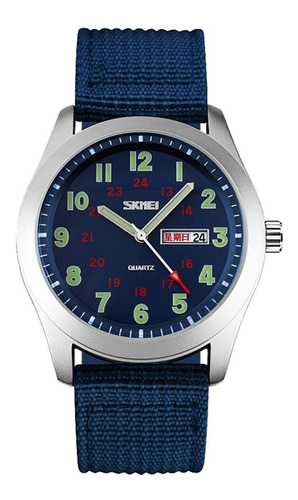 Reloj Skmei 9112 Militar Correa Nylon Calendario Completo