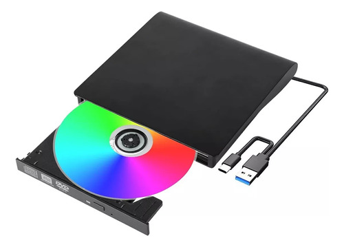 Grabadora Dvd, Lector De Cd Externo Usb 3.0+ Type C Quemador