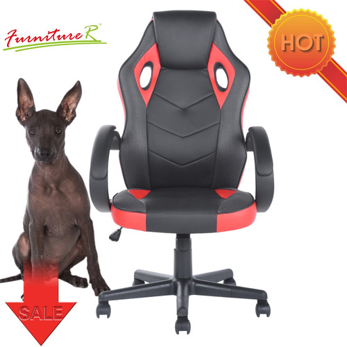 Silla Gamer Ergonomica Con Ruedas Color Rojo Y Negro