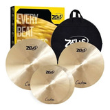 Jogo Pratos Para Bateria Custom Set C B-20 Zeus C\ Capa