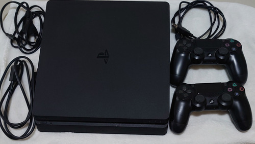 Playstation 4 Slim 500gb Usada Muy Poco, Dos Controles.