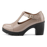 Sandalias Mujeres Plataforma Oxford Tacón Grueso Zapatos De