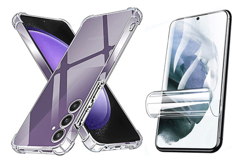 Carcasa Transparente Para Samsung S23 Fe + Lamina Hidrogel