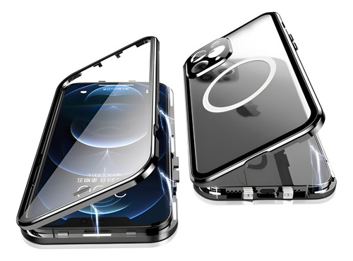 Case Luxo 360º Alumínio Para iPhone 14 15 Pro Max