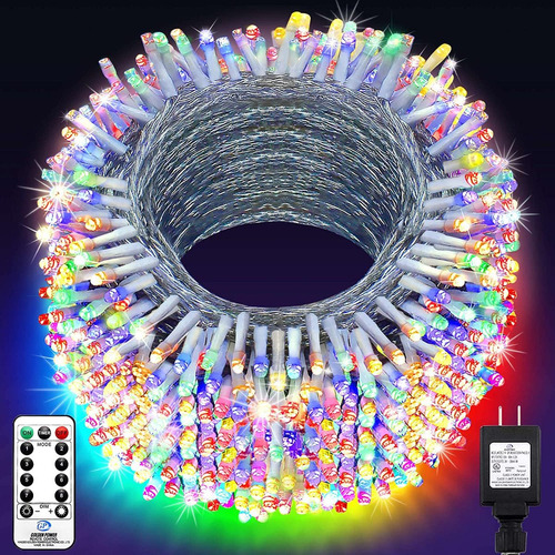 Tira Luces Navidad 1000 Leds 120m C/ Remoto 8 Modos- Colores