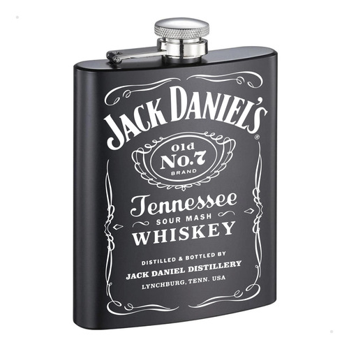 Cantil De Bolso Inox Personalizado Com Nome Whisky Jack