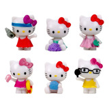 Sanrio Figuras Anime Hello Kit Decoração Presente 6 Peças