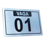 Kit 6 Placa Número Vaga Placa Garagem 10x15cm Aço Inox