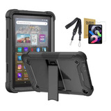 Funda P/amazon Fire Hd8 /hd8 Plus 12 Gen 2022 Uso Rudo+mica