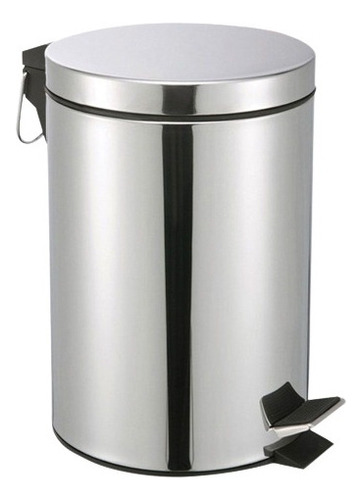 Cesta De Lixo Lixeira Banheiro Metal Inox 3 L Com Pedal Cor Cinza