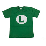 Camiseta Luigi Super Mario Blusa Adulto Unissex Fire2024