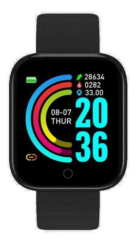 Relógio Smartwatch Inteligente D20 Y68 Foto Preto