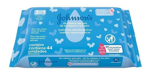 Toallitas Húmedas Johnsons Baby Bebé De Pies A Cabeza 44 U
