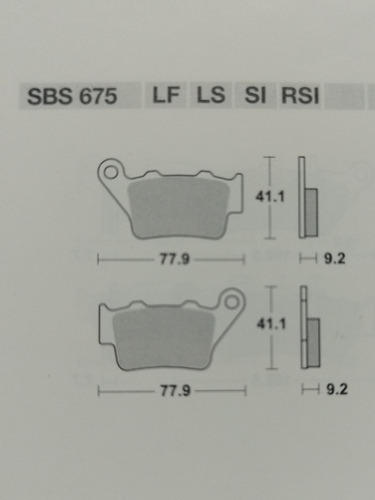 Pastilla De Freno Trasera Bmw F650gs Ktm Husqvarna Bmw  Foto 2