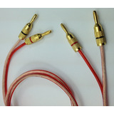 Cabo 2,5m Caixas De Som Home Theater Plug Banana Banana