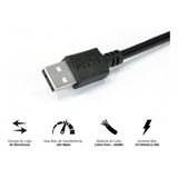 Cabo Impressora Usb 2.0 Macho Para Usb B 3 Metros Pcyes