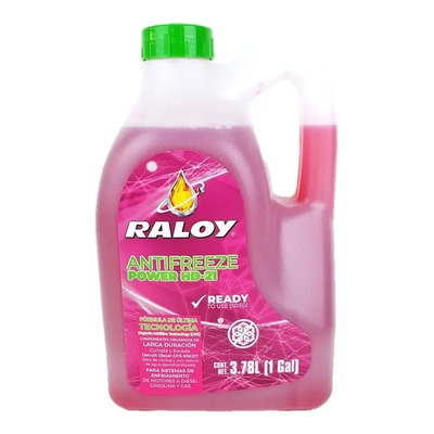 Anticongelante Raloy Power Hd-21 Rosa Premezclado 50:50 3.78 L | Envío gratis