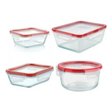 Combo Set Herméticos Pyrex X 4 Diferentes Medidas 