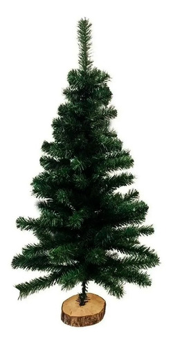 Pinito Pino Arbol Navidad Con Base De Madera 90 Cm Silmar