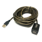 Cabo Extensor Usb 2.0 Extensão Amplificado Ativo 15m 