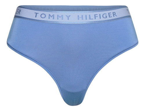 Tanga Tommy Hilfiger Cintura Alta Modal Azul 100%orignal