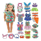 Girl Doll Clothes And Accessories - 22 Pcs 18 Inch American-