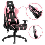 Cadeira Gamer Base Ajustável Giratória Ergonômica + Conforto