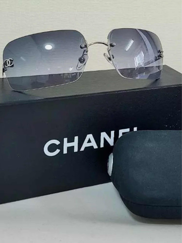 Óculos Retrô Chanel Original Lente Azul 4017 C.124/79 6217