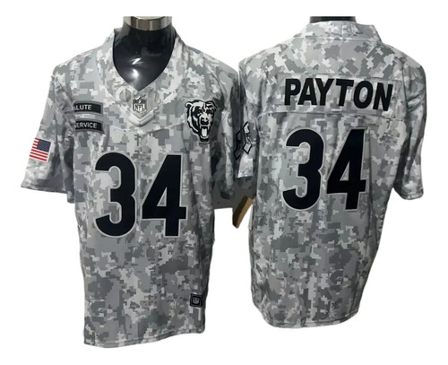 Bicycle Jersey Walter Payton Camiseta Camouflage Color