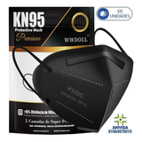 50 Máscaras Respiratórias Kn95 Pff2 Wwdoll 5 Camadas Anvisa