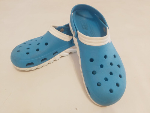 Ojotas Crocs Dual Comfort M 13 Azul Blanco