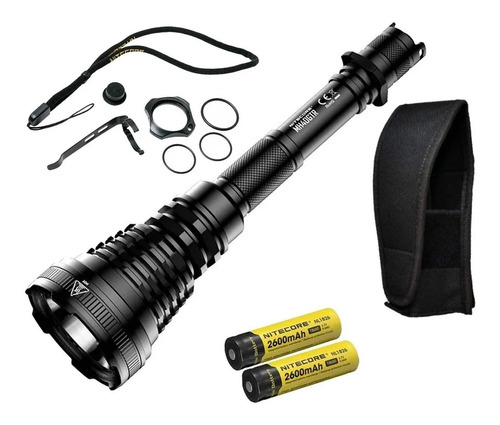 Linterna Nitecore Mh40gtr 1200 Lumens 1000mts Funda Batería Color De La Linterna Negro Color De La Luz Blanco