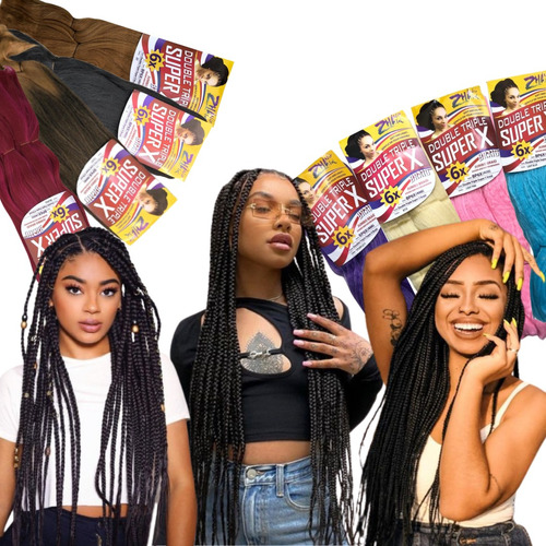 Kanekalon Jumbo Box Braids Ultra Varias Cores+brinde