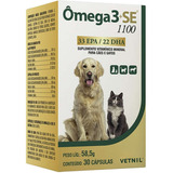 Omega 3 Se 1100 30 Capsulas Vetnil Suplemento Cães Gatos