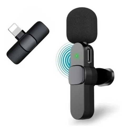 Microfone Lapela Sem Fio Profissional Para iPhone Cor Lightning (iPhone)