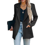 Saco Blazer De Mujer Elegante Formal Casual De Trajes Negro