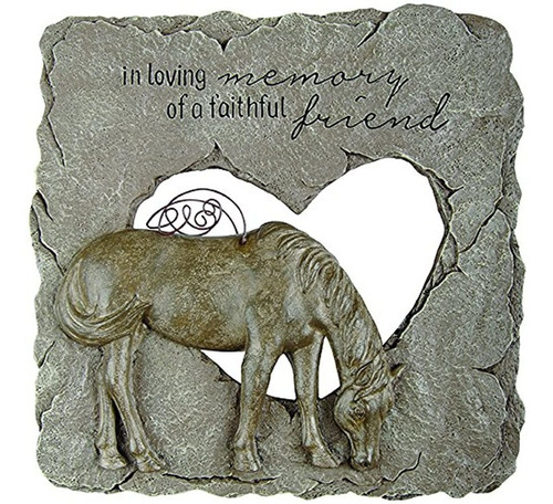 Caballo De Los Ángeles Con Piedra Conmemorativa (9.5 '')