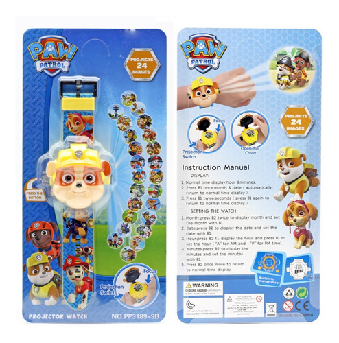 Reloj Rabbu Proyector Paw Patrol En Caja Nuevos