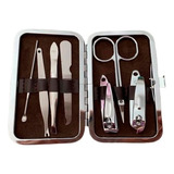 Kit Conjunto Estojo Viagem Aço Inox Unha Manicure Pedicure