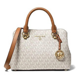 Michael Kors Small Logo Satchel Crossbody Bolso (vanilla Aco