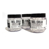 Kit 3 Gel Incolor 240g Pentear Cheiroso Consistente  Fixador