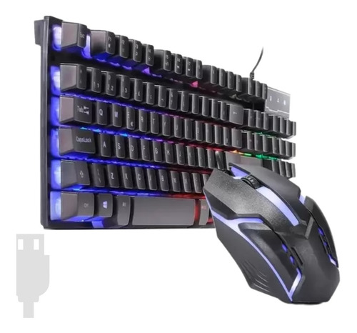 Kit Teclado E Mouse Gamer Mecanico Para Jogos P/ Pc, Ps4