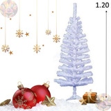 Arvore Natal 120cm 120 Galhos Branca Decoração Pinheiro