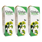 Pack 3 Frascos Gotas Ginkgo Biloba 30cc Cada Una